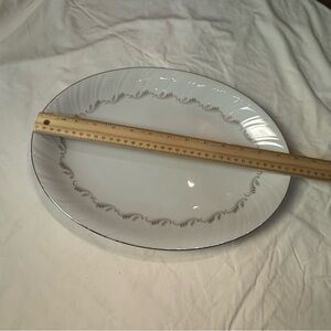 Elegant White beautiful trim Dinner Platter